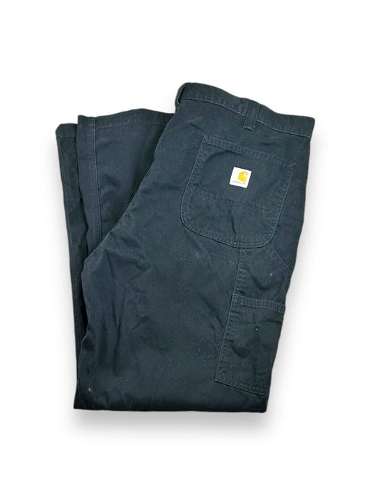 Vintage Carhartt Relaxed Fit Canvas Work Wear Carpenter Pants Size 40W Black