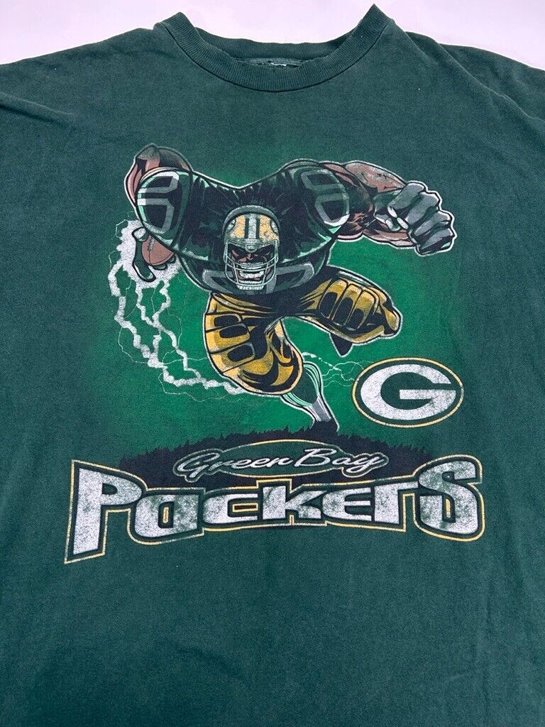 Vintage Green Bay Packers NFL Player Graphic Spellout T-Shirt Size XL