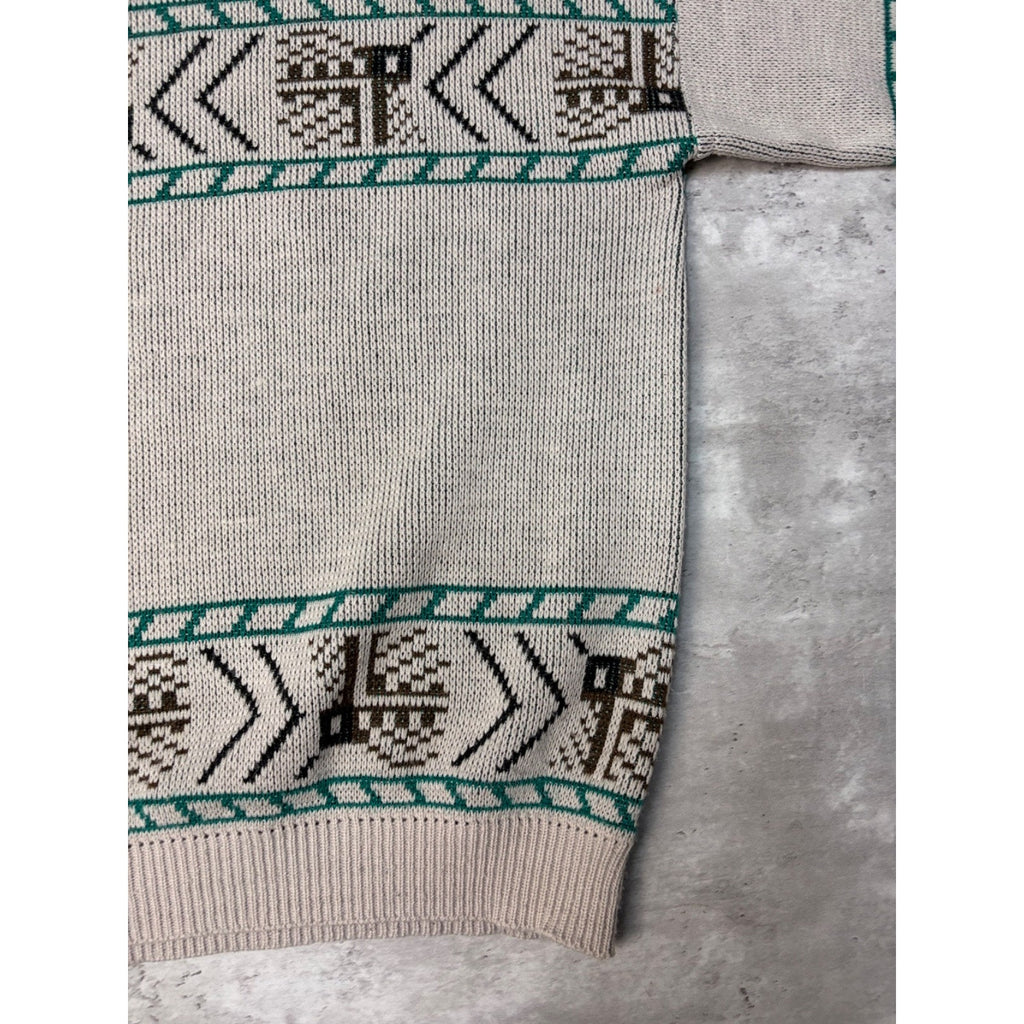 Vintage 80s/90s Sears Abstract Pattern Knit Sweater Size Medium