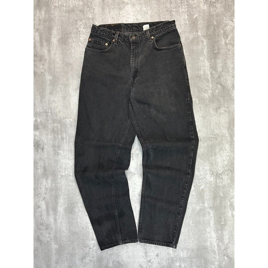 Vintage 90s Levis 560 Loose Fit Tapered Leg Black Denim Pants Size 33