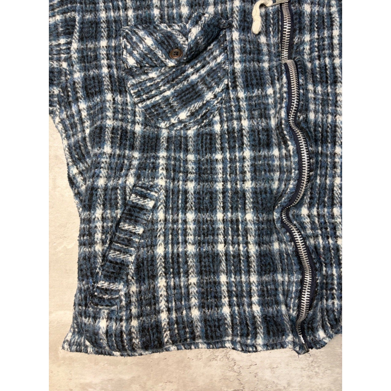Vintage Earth Ragz Plaid Heavyweight Full Zip Jacket Size Large