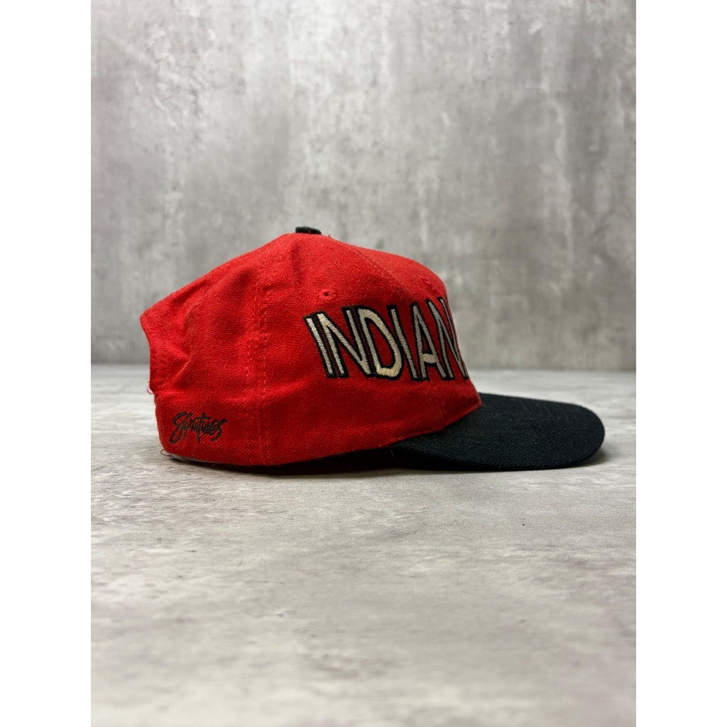 Vintage Indiana Hoosiers NCAA Wraparound Spellout Snapback Hat OSFA
