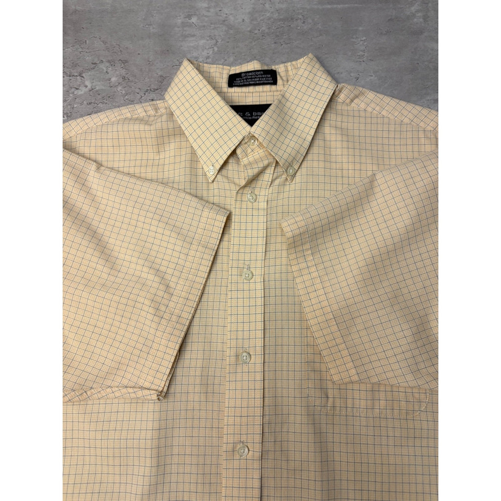 Croft & Barrow Plaid Single Pocket Reworked Cropped Button Up Shirt Size XL