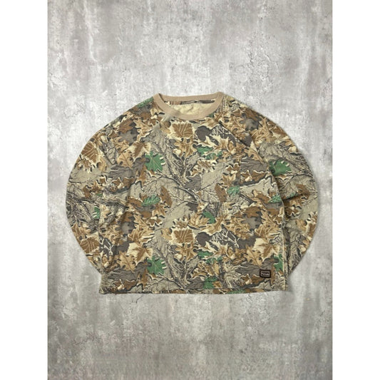 Vintage Advantage Tree Camo Hunting Long Sleeve T-Shirt Size 2XL