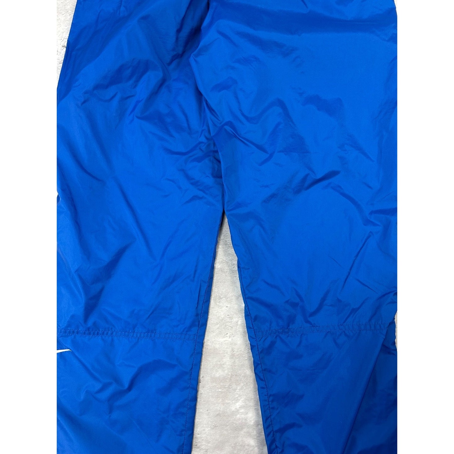 Vintage 2000s Nike Embroidered Swoosh Nylon Track Pants Size Small Blue