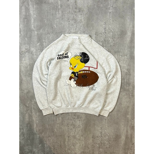 Vintage 1993 Atlanta Falcons NFL Tweety Bird Cartoon Graphic Sweatshirt Medium