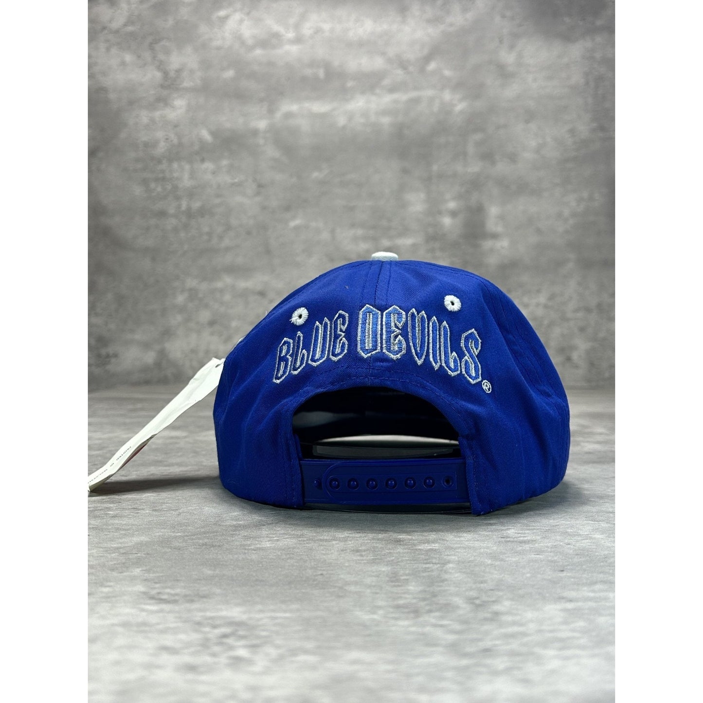 Vintage 90s Duke Blue Devils NCAA Embroidered Logo Two Tone Snapback Hat OSFA