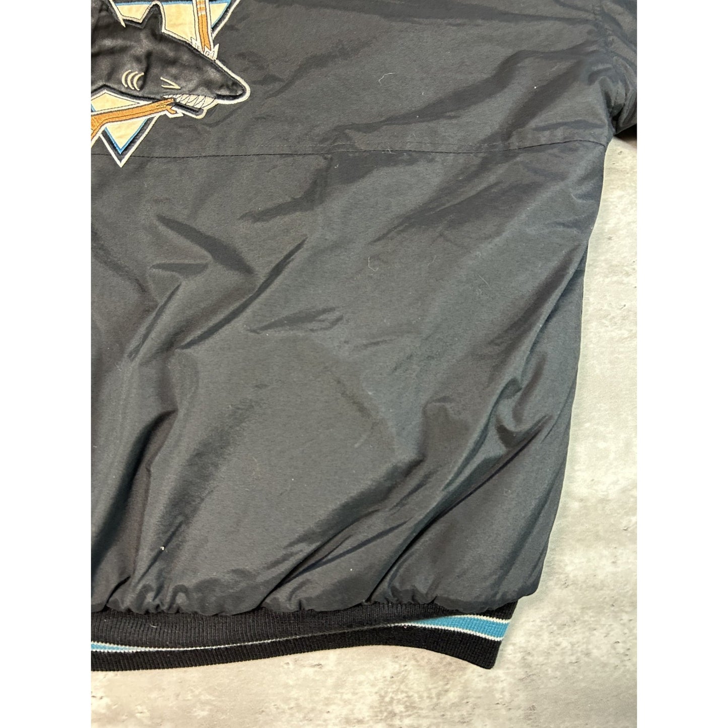 Vintage 80s/90s San Jose Sharks NHL Starter Insulated Full Zip Jacket Size XL