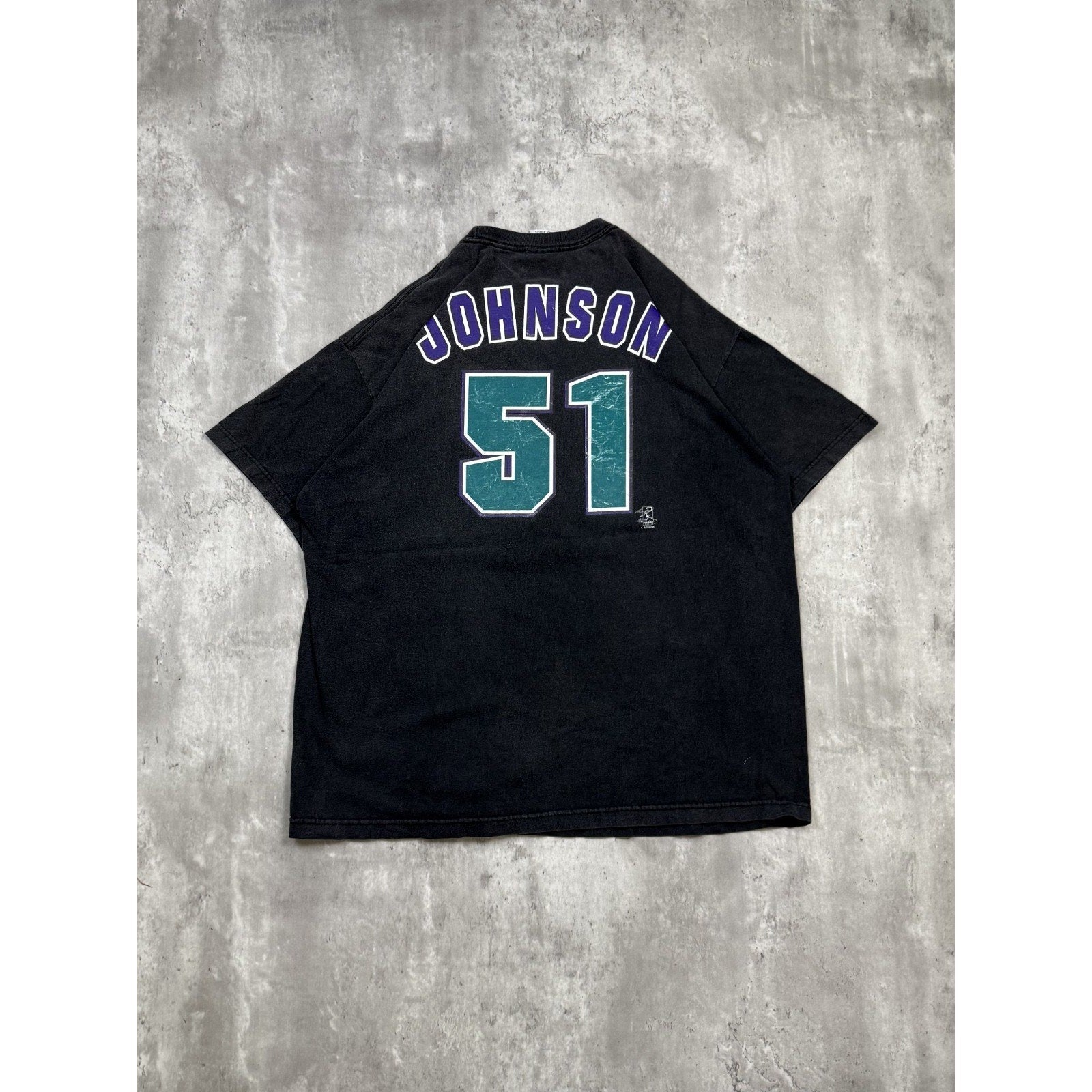 Vintage 90s Randy Johnson #51 Arizona Diamondbacks MLB Jersey T-Shirt Size XL