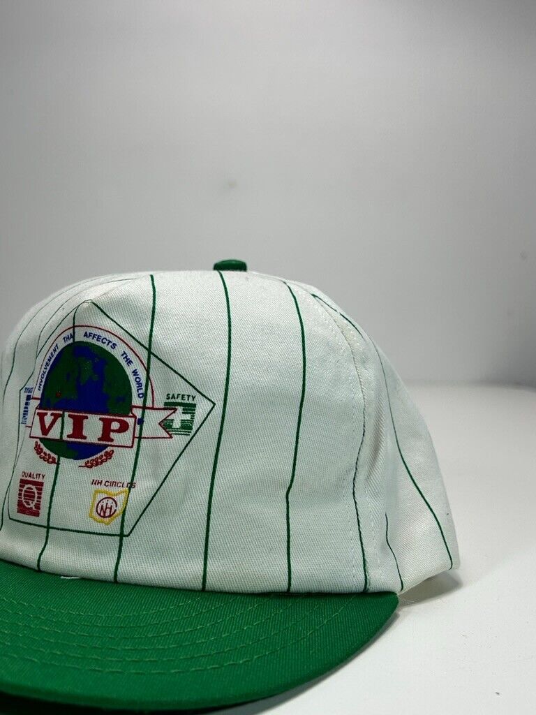 Vintage 90s VIP Movement The Affects The World Pinstripe Snapback Hat OSFA