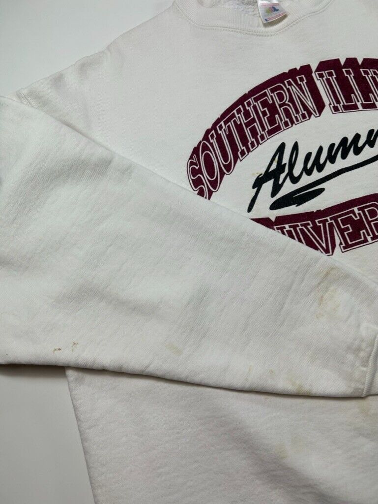 Vintage 90s Southern Illinois University Illumni NCAA Spellout Sweatshirt Sz XL