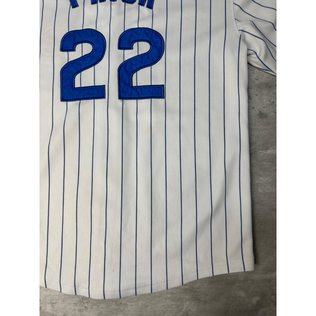 Vintage Mark Prior #22 Chicago Cubs MLB Stitched Pinstripe Jersey Size YOUTH M