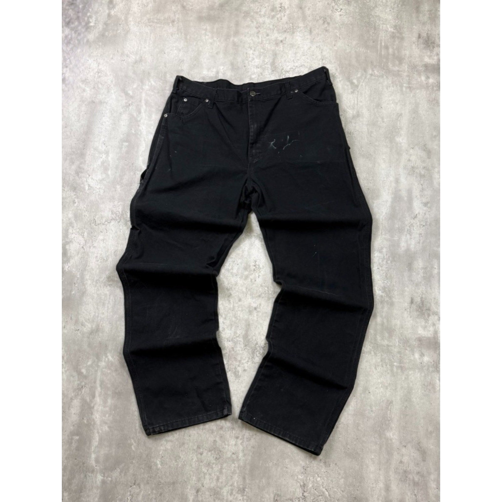 Vintage Dickies Canvas Workwear Black Carpenter Pants Size 39