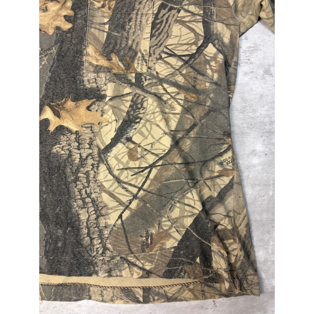 Vintage 90s Realtree Hardwoods Tree Camo Hunting Long Sleeve T-Shirt Size 3XL