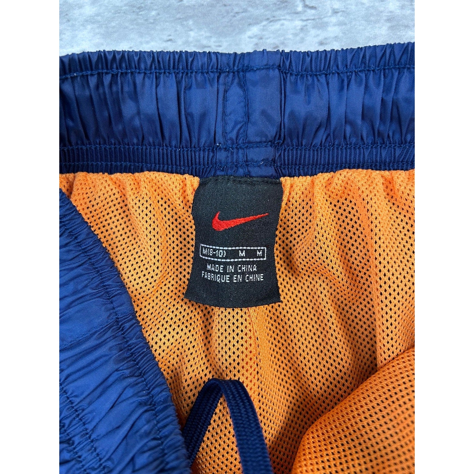 Vintage 90s Nike Embroidered Mini Swoosh Nylon Track Pants Size Medium YOUTH