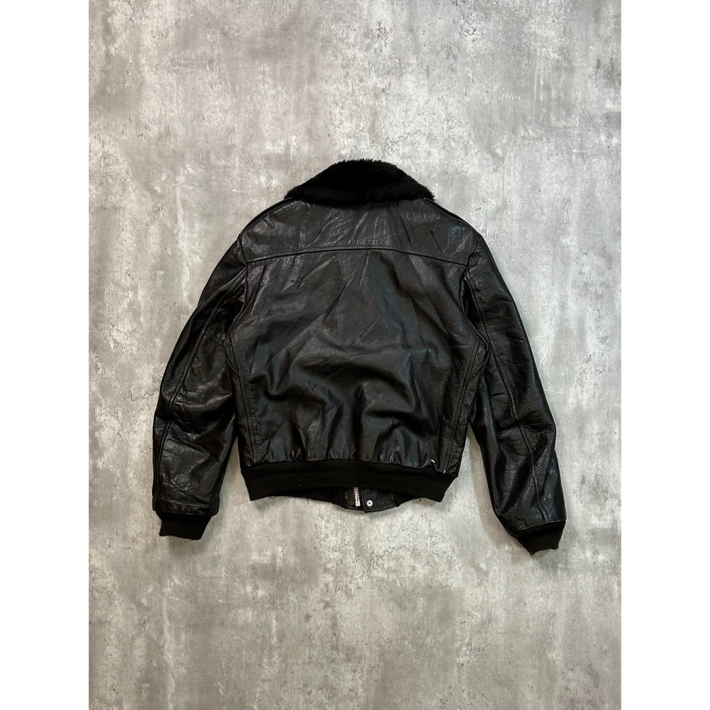 Vintage 1970s Cooper G1 Goatskin Flight Bomber Jacket Size Small