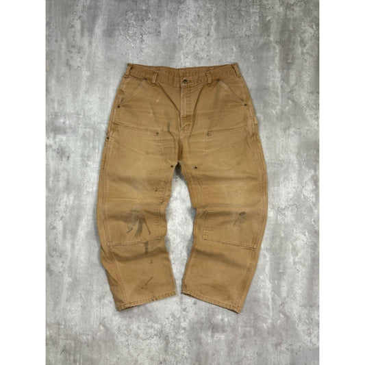 Vintage Carhartt Canvas Workwear Double Knee Carpenter Pants Size 36