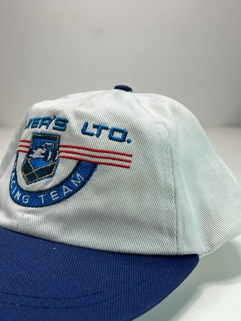 Vintage Players Racing Team Embroidered Spellout Strap back Hat OSFA