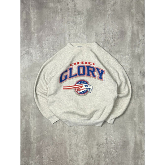 Vintage 90s Ohio Glory WLAF Logo Graphic Football Sweatshirt Size Large