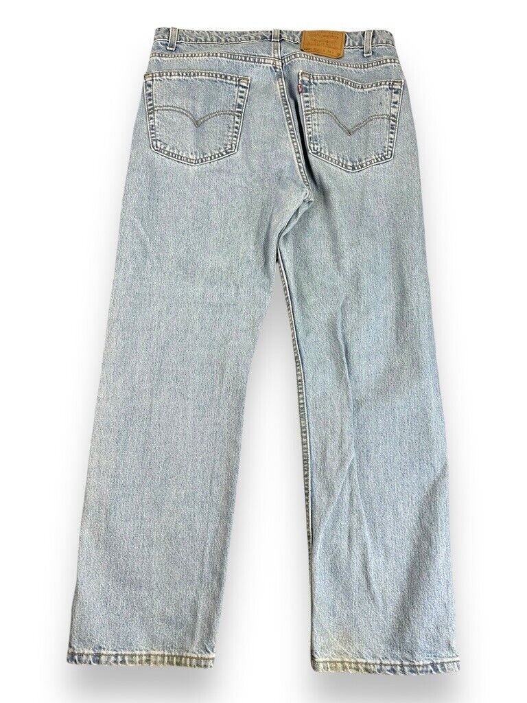 Vintage 90s Levis 505 Red Tab Regular Fit Light Wash Denim Pants Size 36W