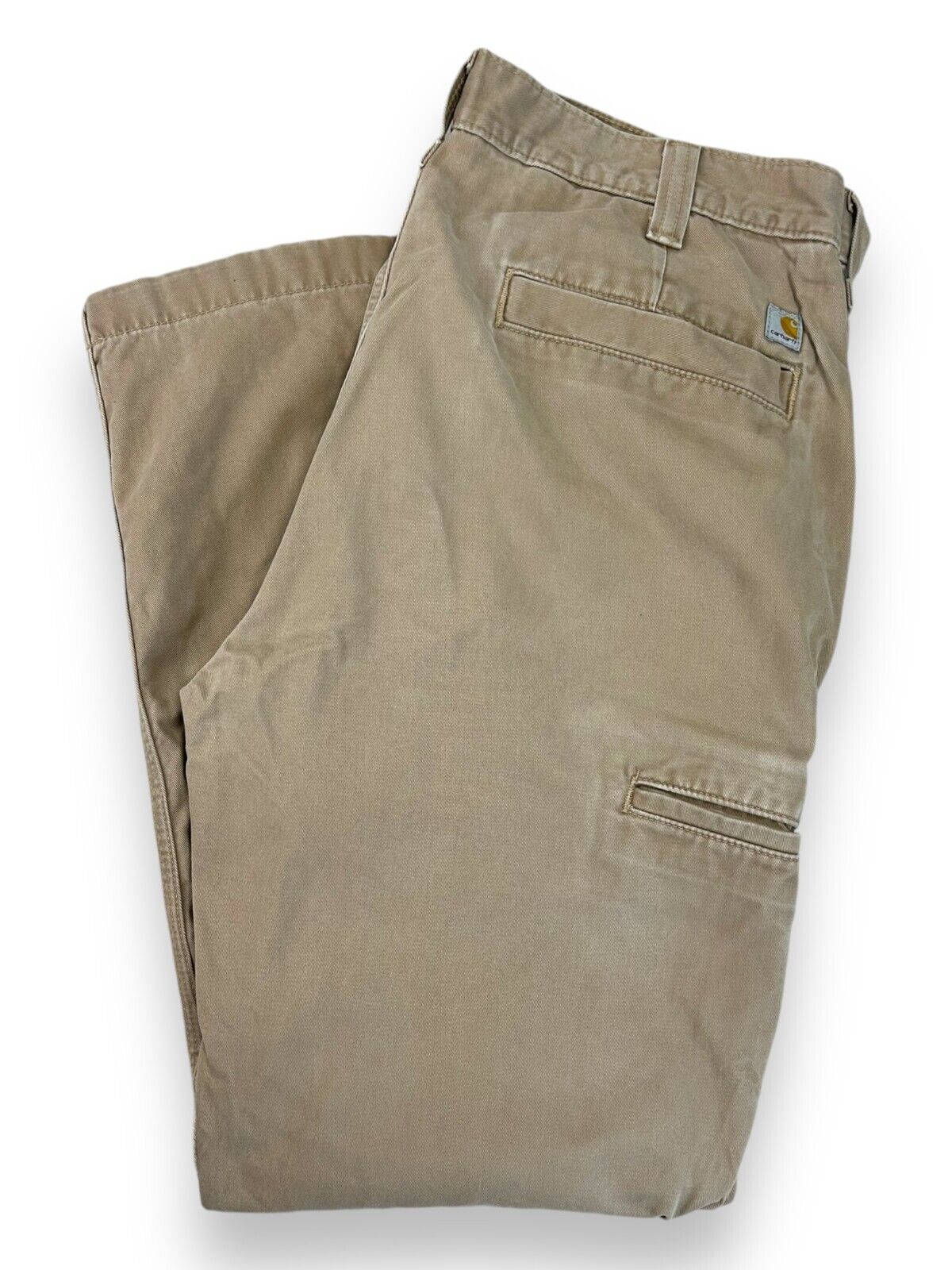 Carhartt Chino Style Twill Five Pocket Khaki Workwear Pants Size 35