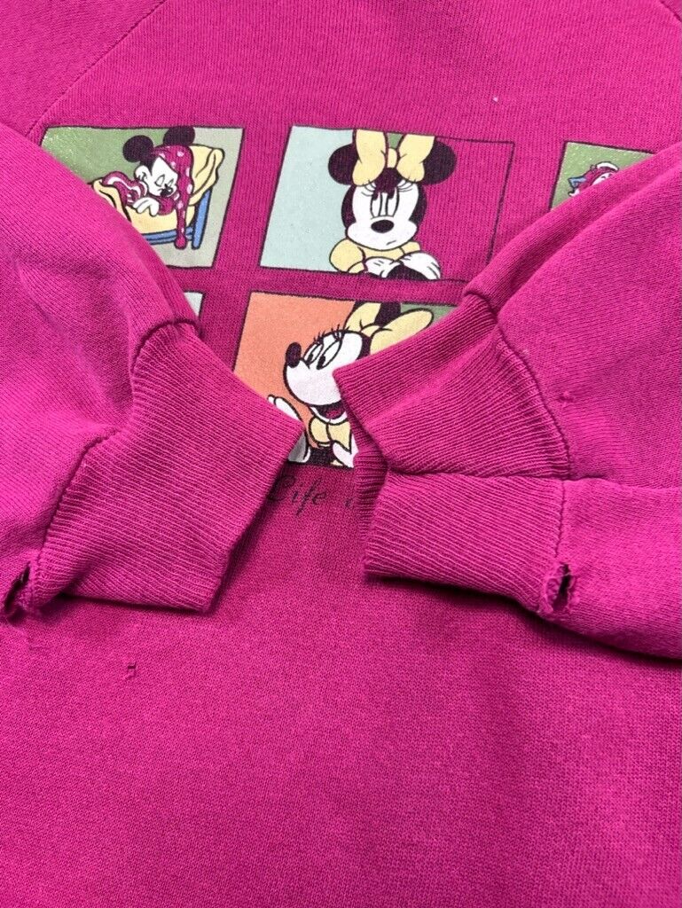 Vintage 80s/90s Disney Day In The Life Of MIckey Mouse Sweatshirt Size XL