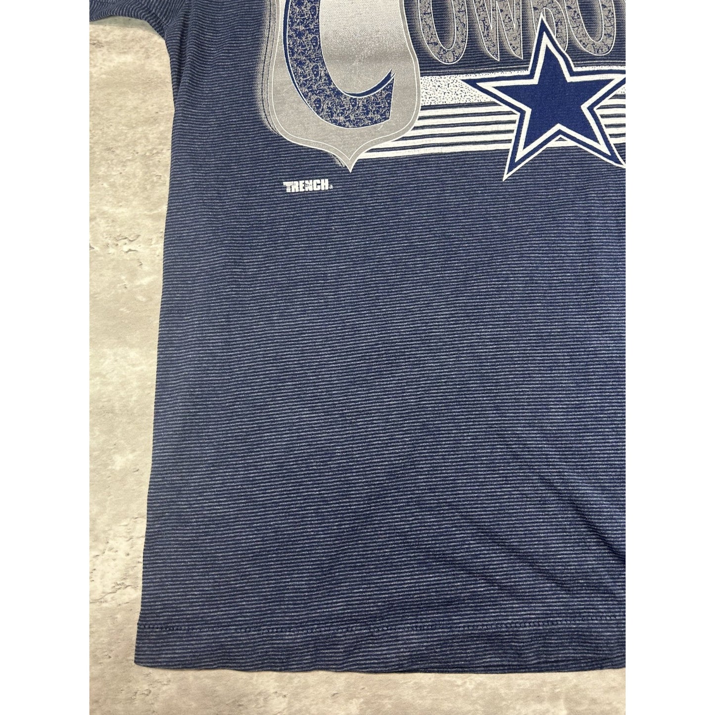 Vintage 1993 Dallas Cowboys NFL Graphic Spellout Football T-Shirt Size Large