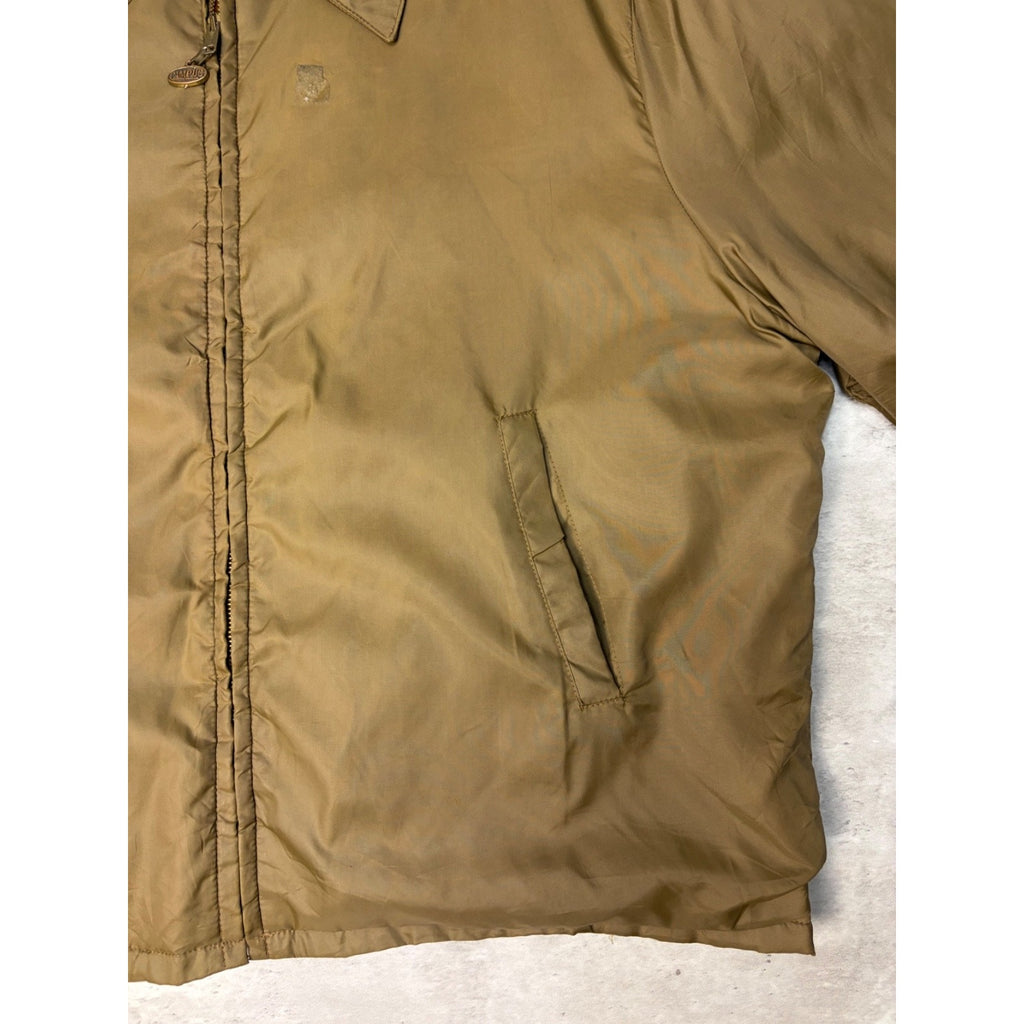 Vintage 1960s/70s Campus Fleece Lined Harrington Bomber Jacket Size Large