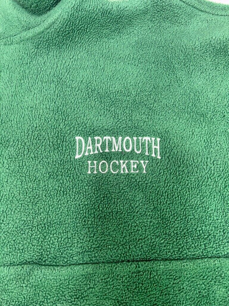 Vintage 90s Dartmouth Hockey Embroidered Fleece 1/4 Zip Reebok Sweatshirt Sz XL