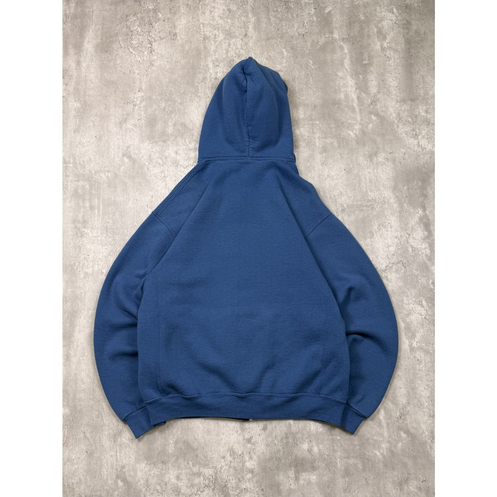 Vintage Russell Athletics Blank Hooded Full Zip Sweatshirt Size Large