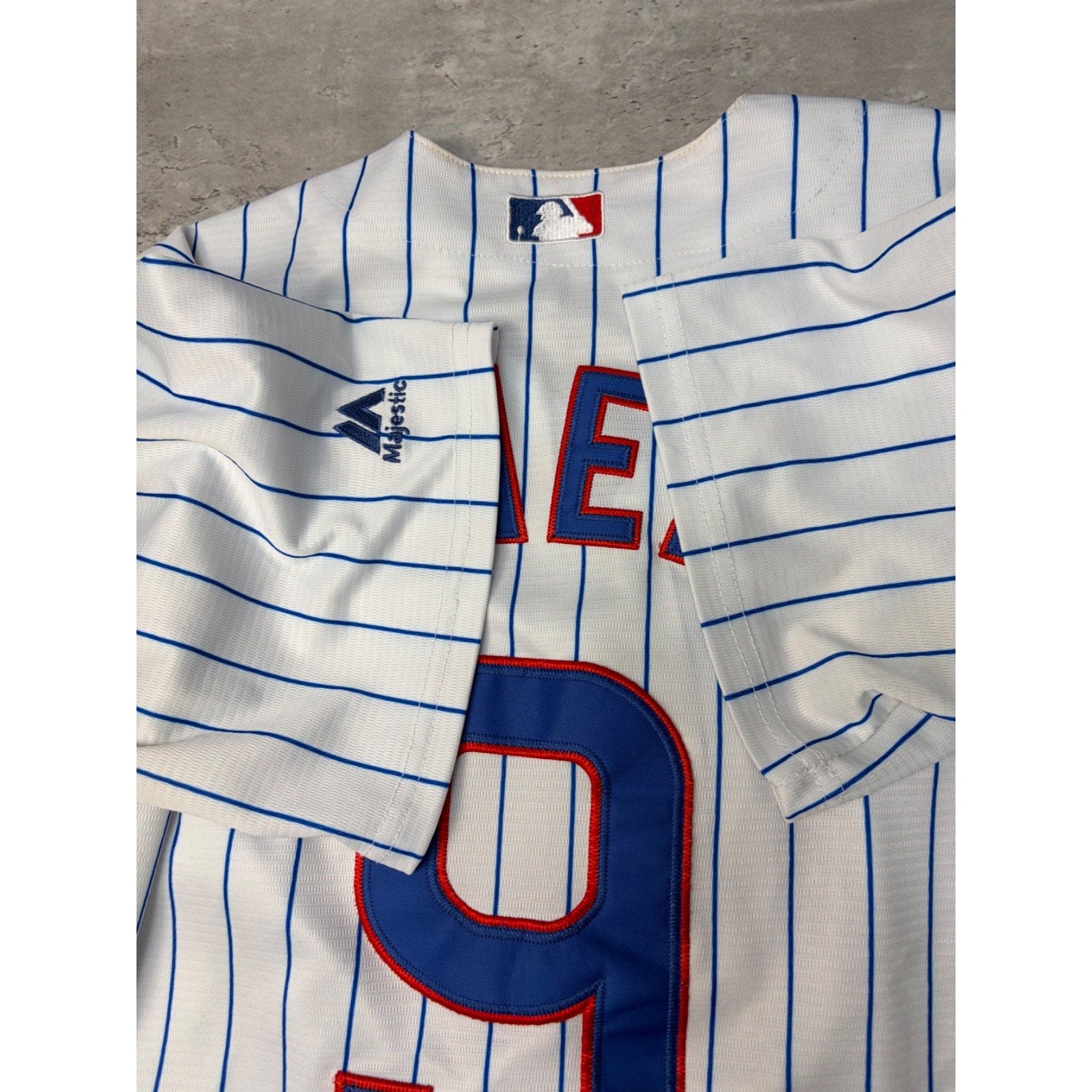 Javier Baez #9 Chicago Cubs MLB Stitched Pinstripe Baseball Jersey Size Large