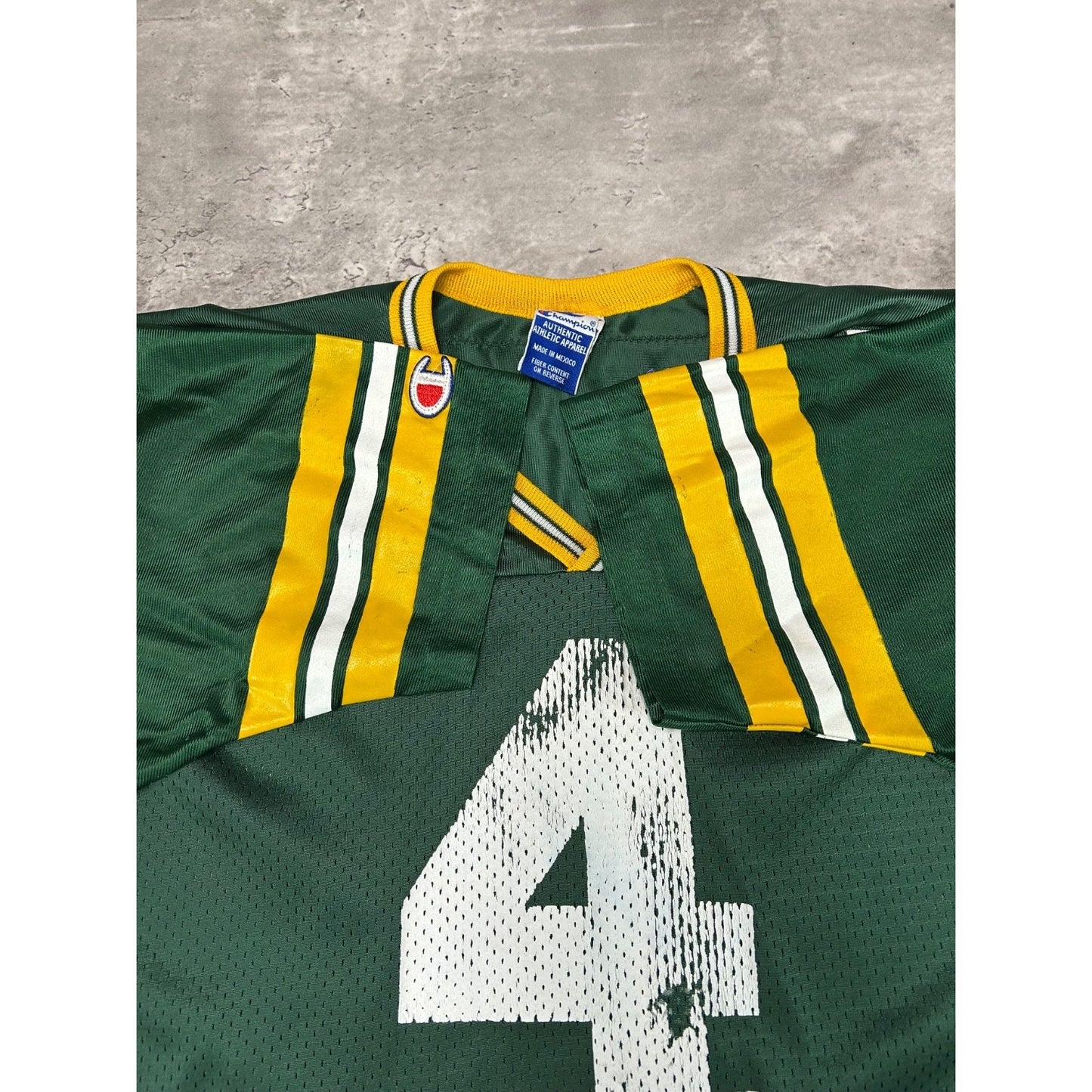 Vintage 90s Brett Favre #4 Green Bay Packers NFL Champion Football Jersey Sz XL