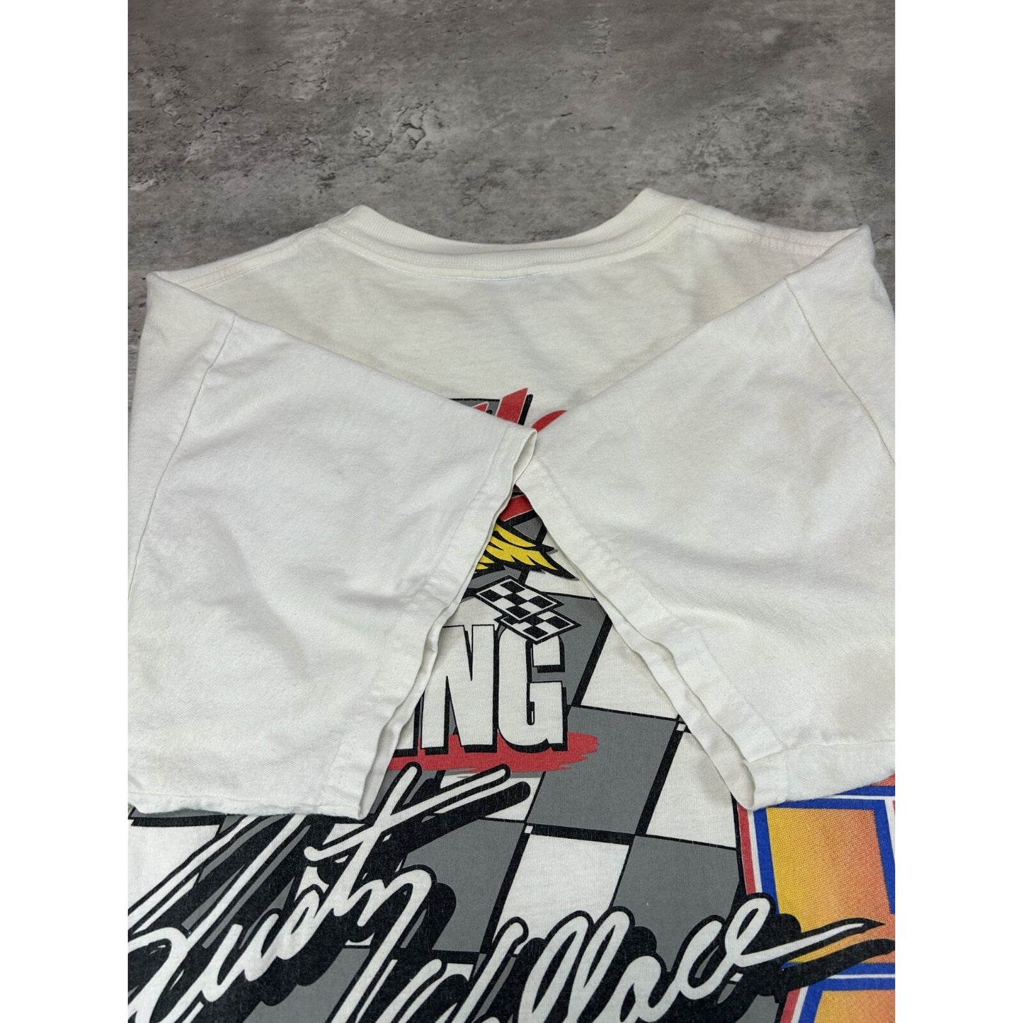 Vintage 90s Rusty Wallace #2 Miller Lite Racing Nascar Graphic T-Shirt Sz Large