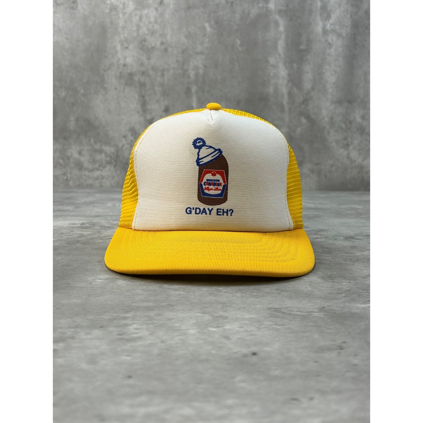 Vintage 80s/90s Molson Canadian G'day Eh Beer Promo Trucker Snapback Hat OSFA