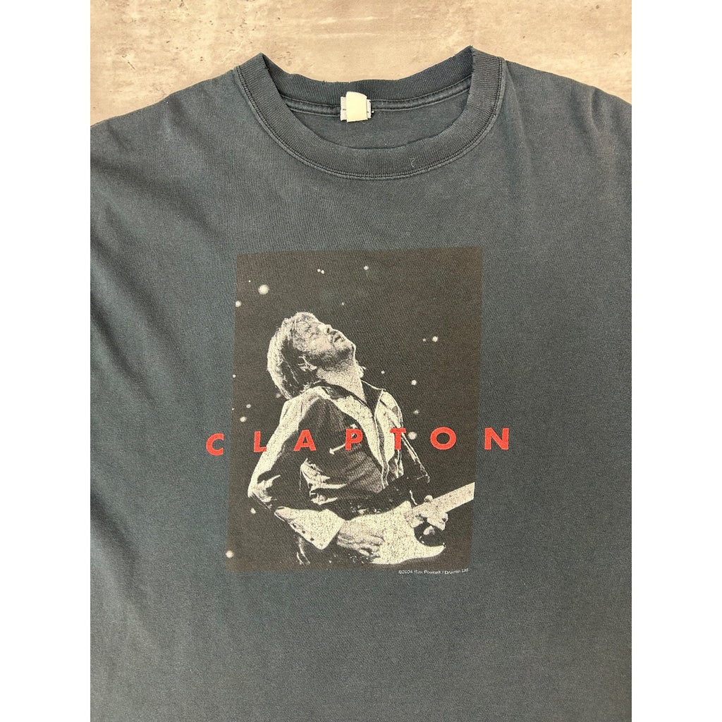 Vintage 2004 Eric Clapton Rock Music Tour Graphic T-Shirt Size Large Black