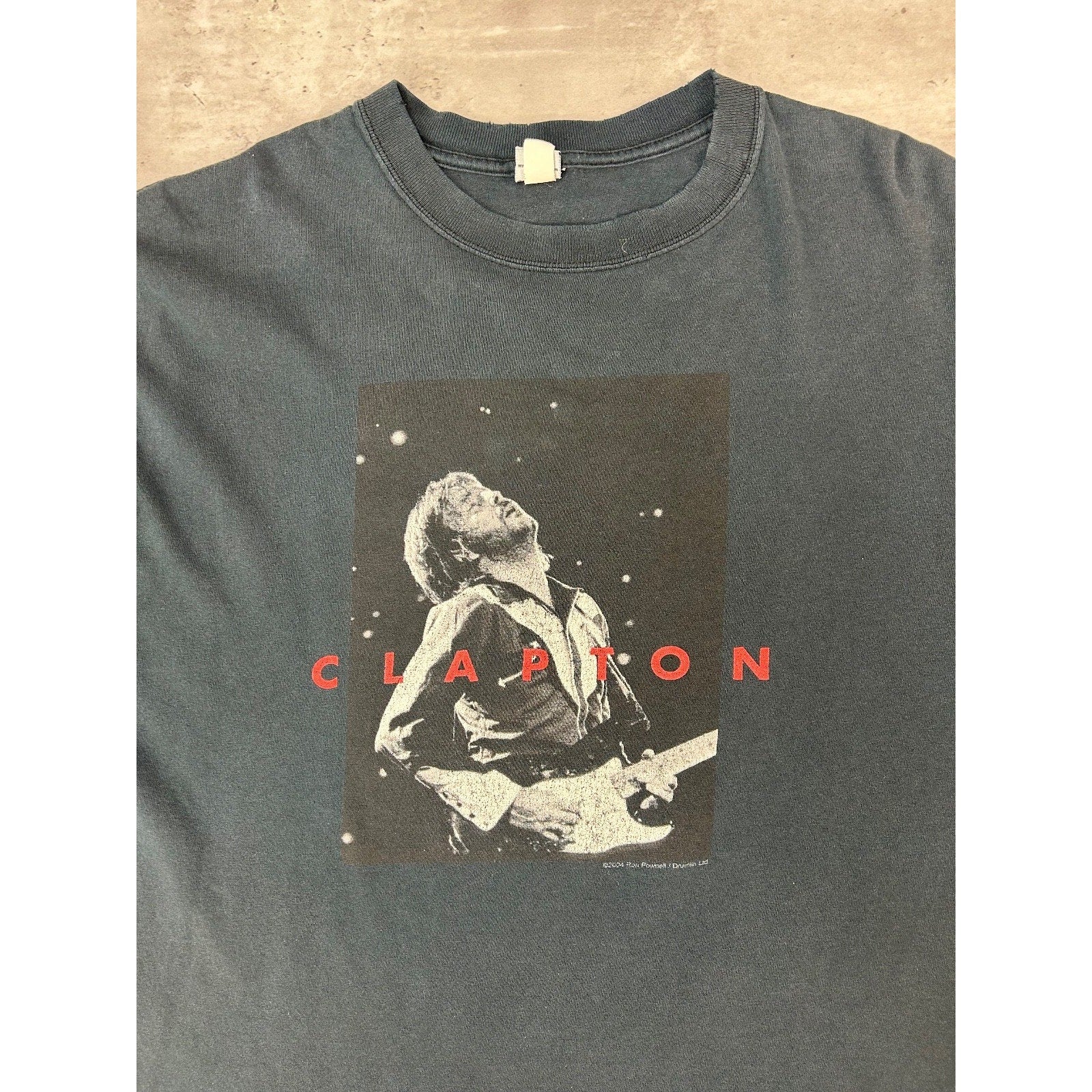 Vintage 2004 Eric Clapton Rock Music Tour Graphic T-Shirt Size Large Black