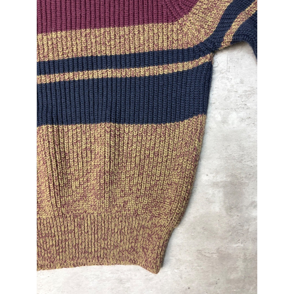 Vintage 90s Oakton Striped Pullover Knit Sweater Size Medium