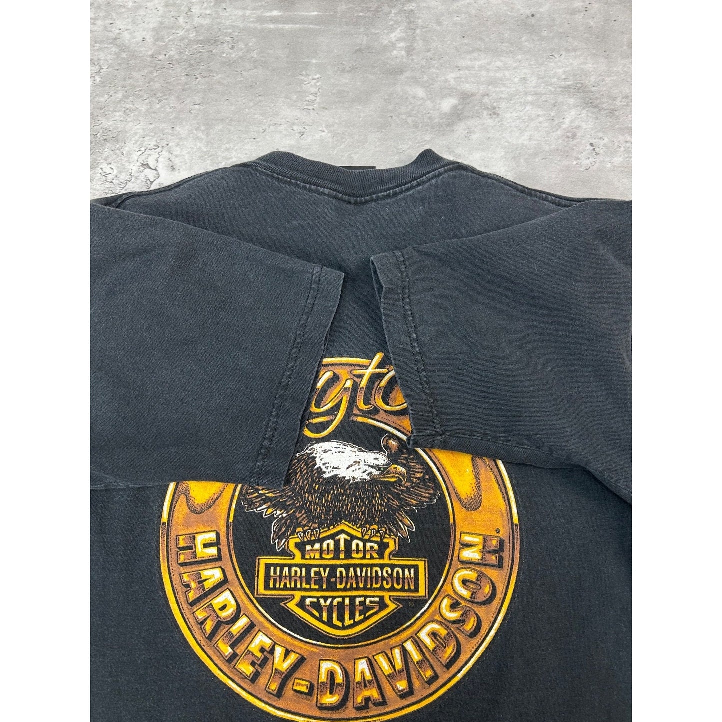 Vintage 1998 Harley Davidson Daytona Bald Eagle Graphic T-Shirt Size Medium