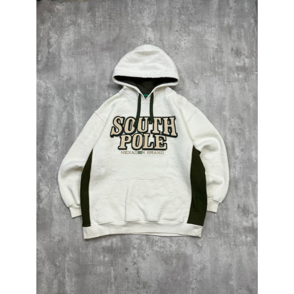 Vintage Y2K Southpole Embroidered Spellout Hooded Sweatshirt Size Large