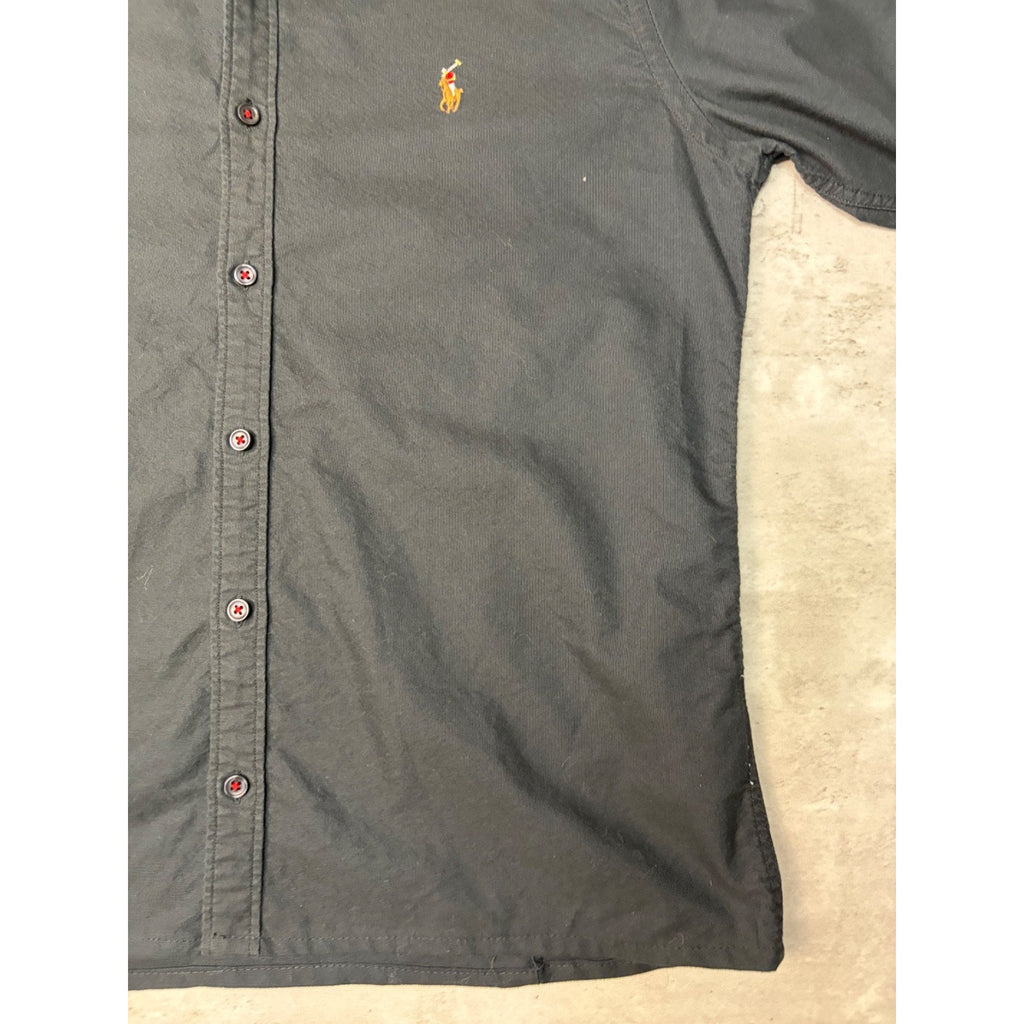Vintage Polo Ralph Lauren Embroidered Pony Cropped Button Up Shirt Size XL