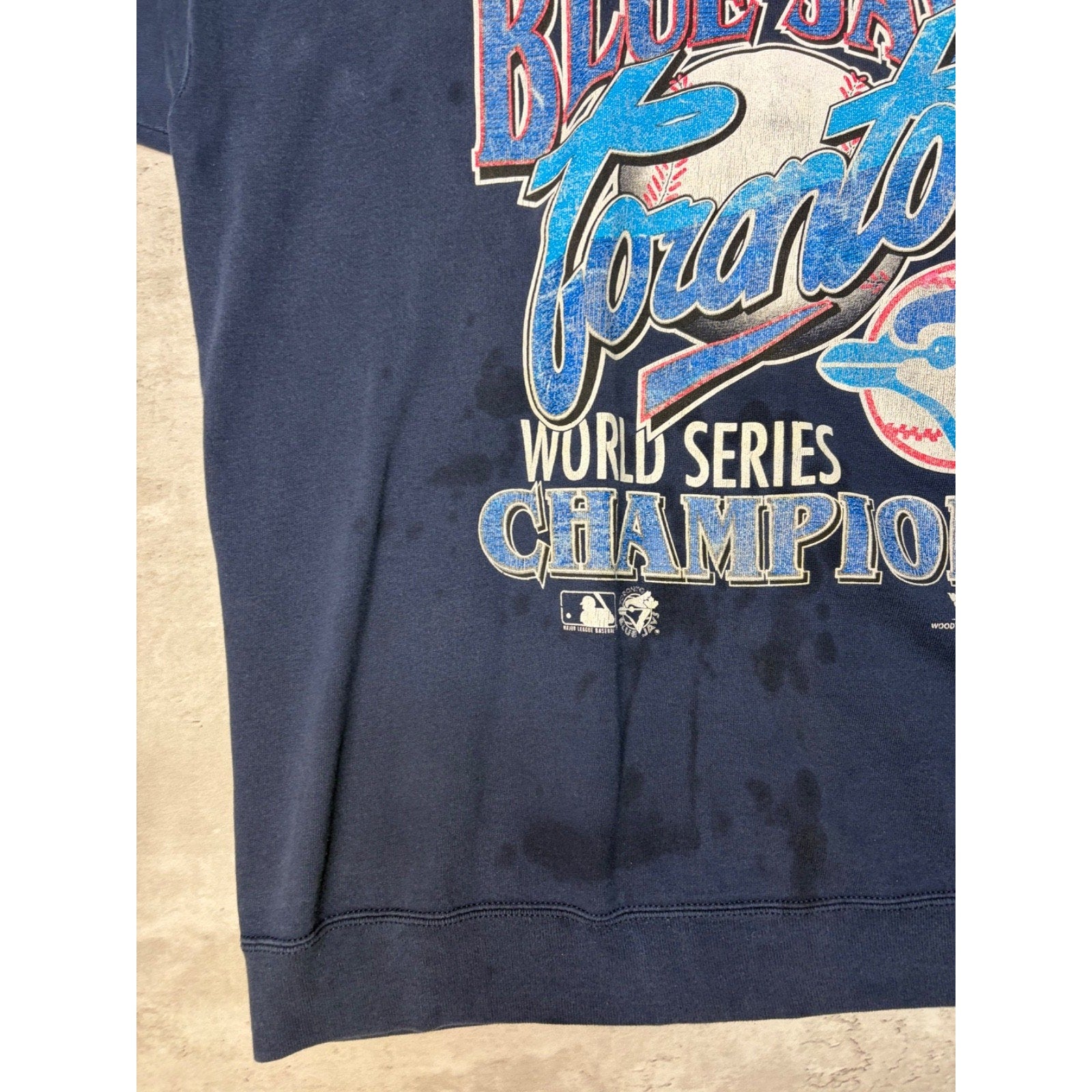 Vintage 1993 Toronto Blue Jays MLB World Series Champs Graphic Sweatshirt Sz XL