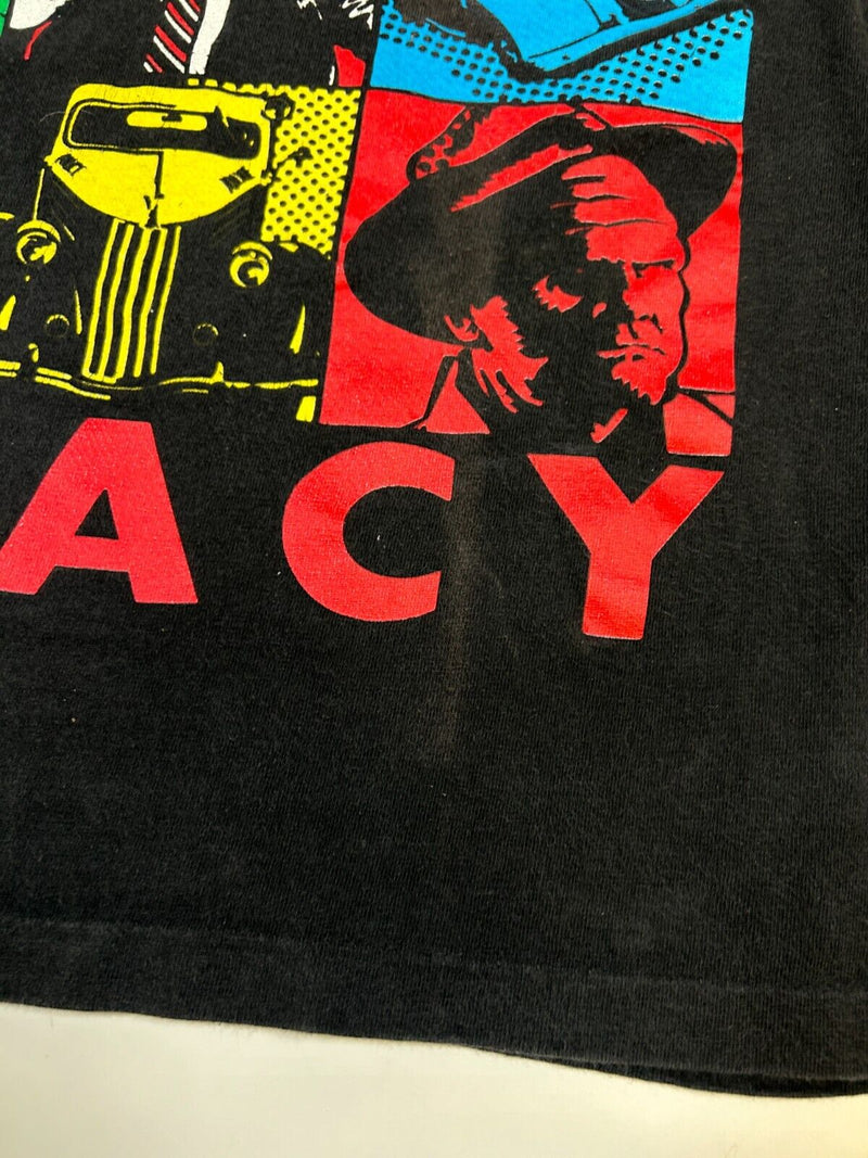 Vintage 90s Dick Tracy TV Show Comic Art Graphic T-Shirt Size Large Black