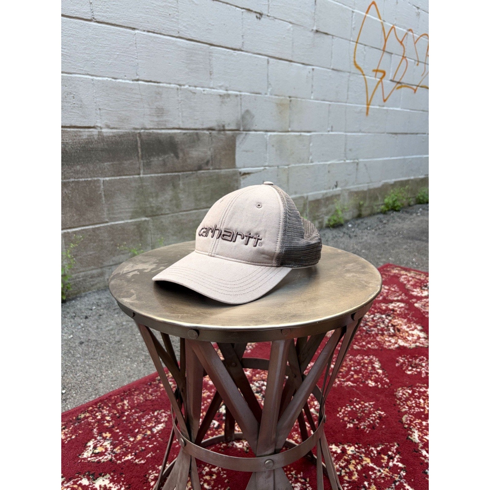 Carhartt Embroidered Logo Mesh Panel Workwear Snapback Hat OSFA