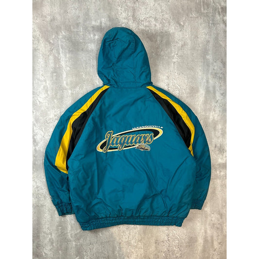 Vintage Jacksonville Jaguars NFL Embroidered Insulated Hooded Jacket Size XL
