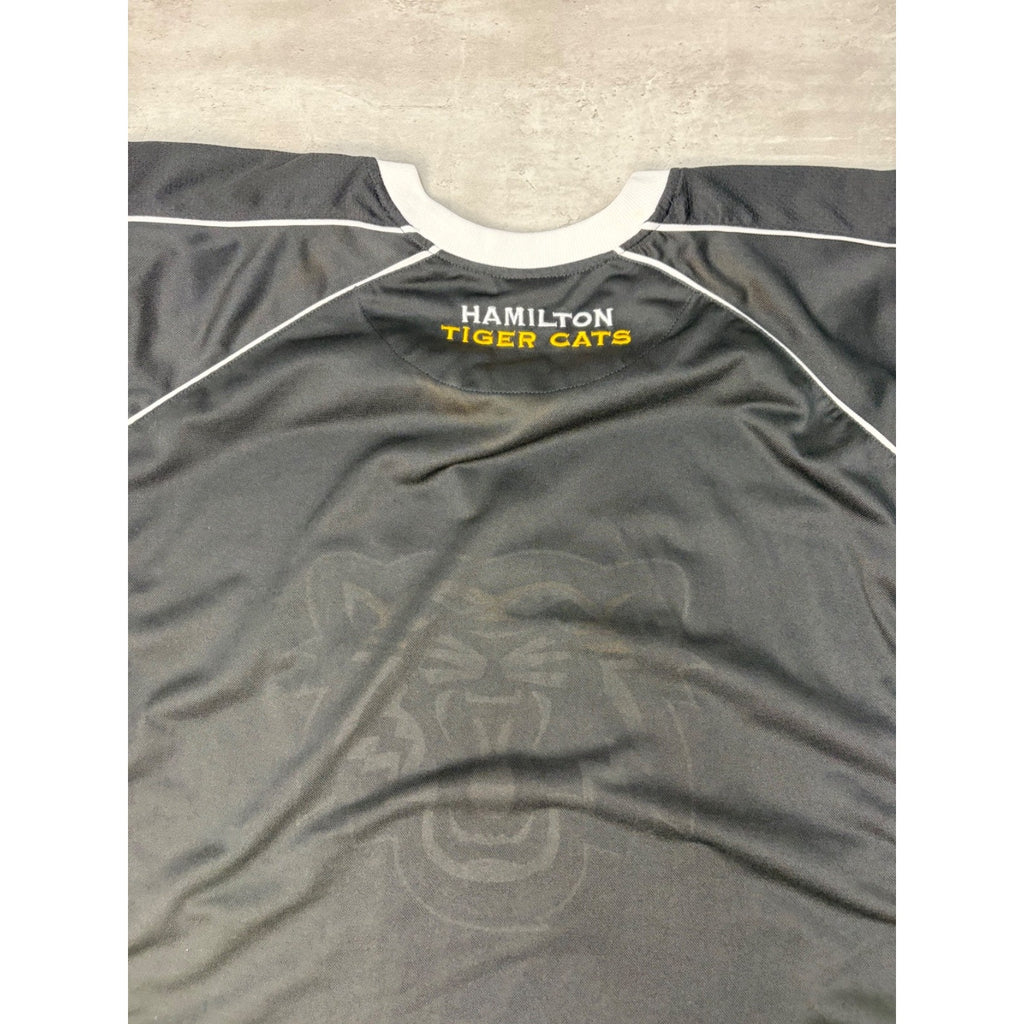 Vintage Hamilton Tiger Cats CFL Embroidered Long Sleeve Football Jersey Size XL
