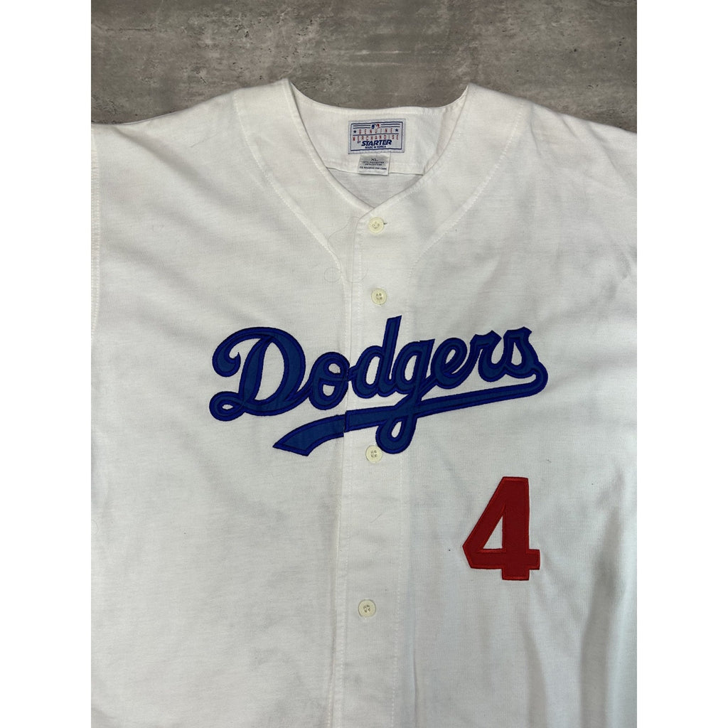 Vintage 90s Duke Snider #4 Los Angeles Dodgers MLB Stitched Starter Jersey Sz XL