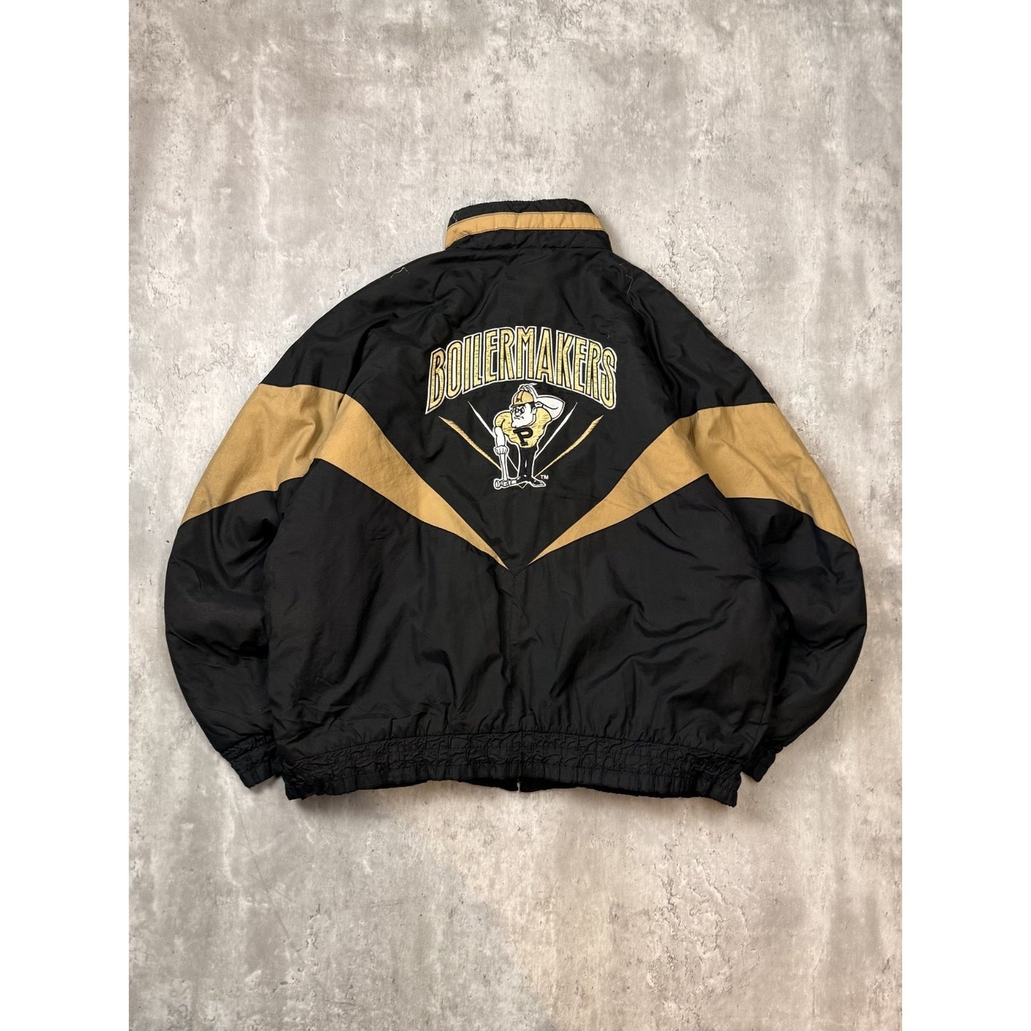 Vintage 90s Purdue Boilermakers NCAA Embroidered Insulated Jacket Size Large