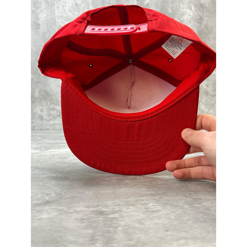 Vintage Plaza 138 Truck Stop Graphic Spellout Trucker Snapback Hat OSFA