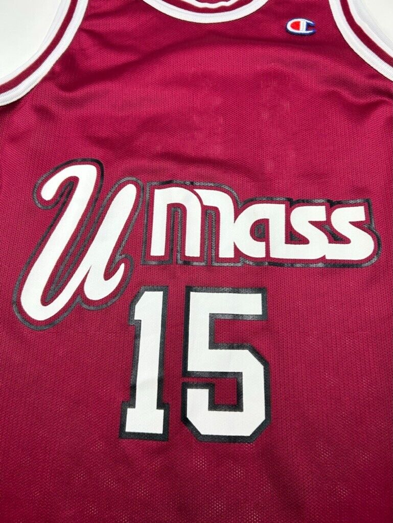 Vintage #15 Umass NCAA Collegiate Champion Basketball Jersey Size 44 Large