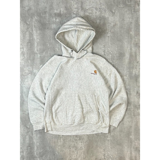 Vintage 90s Carhartt Heavyweight Embroidered Workwear Hooded Sweatshirt Size Med